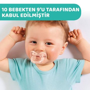 Chicco 6-12 Ay Şeffaf Physio Soft Silikon Emzik
