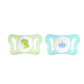 Chicco CC-001.003.170 - 0-2 Ay 2'li Erkek Asortili Physio Yenidoğan Silikon Emzik