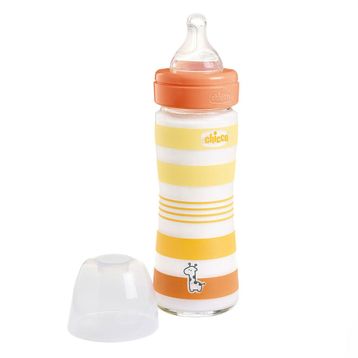 Chicco CHI-2872130000 240 ml 0+ Ay Wellbeing Yavaş Akış Gri Cam Biberon