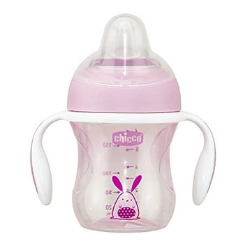 Chicco CHICCO-8058664081325 Chicco Yarı Yumuşak Uçlu Eğitici Bardak 6ay+ Kız