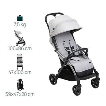 Chicco Goody Xplus Pearl Grey Otomatik Katlanır Suya Dayanıklı Kabin Bebek Arabası