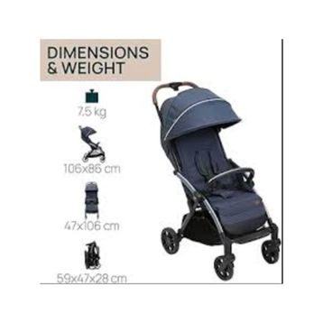 Chicco Goody Xplus Radiant Blue Otomatik Katlanır Suya Dayanıklı Kabin Bebek Arabası