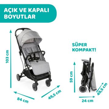 Chicco Ligth Grey Trolley Me Bebek Arabası