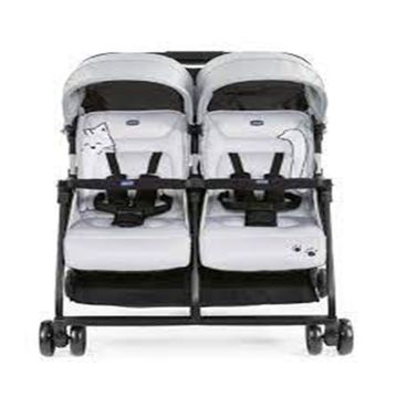 Chicco Ohlala 2 Twin Ultra Hafif İkiz Bebek Arabası Silver Cat