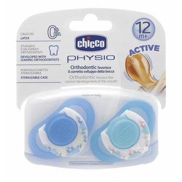Chicco Physio Compact Erkek 2'li Kauçuk 6-12 Ay Emzik