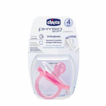 Chicco Physio Soft Pembe 4 Ay 0-3 Yaş Tekli Silikon Emzik