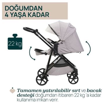 Chicco Seety Florence Beige Çift Yönlü Bebek Arabası