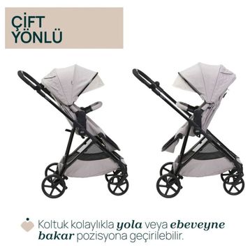 Chicco Seety Florence Beige Çift Yönlü Bebek Arabası