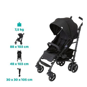 Chicco Siyah Liteway 4 Complete Baston Bebek Arabası