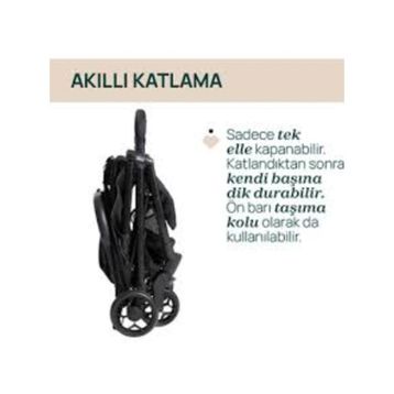Chicco Urbino Black Hafif Tek Elle Katlanır Kabin Boy Bebek Arabası