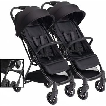 Chicco Urbino Black Hafif Tek Elle Katlanır Kabin Boy İkiz Bebek Arabası