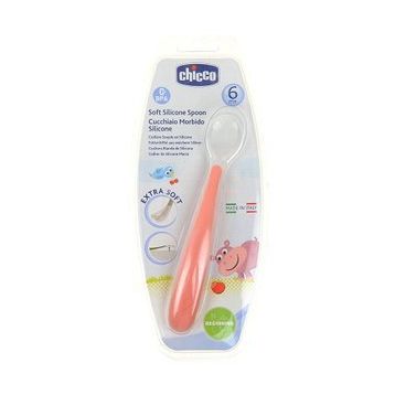 Chicco Yumuşak Silikon 6 Ay Kırmızı Kaşık