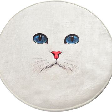 Chilai Home 8682125926124 Blue Eyes Dijital Çap 100 cm Banyo Halısı
