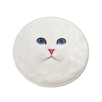 Chilai Home 8682125926124 Blue Eyes Dijital Çap 100 cm Banyo Halısı