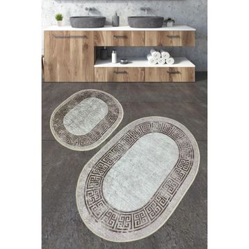 Chilai Home Arturo Djt 2'li Set Yıkanabilir Kaymaz Taban Banyo Halısı