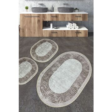 Chilai Home Arturo Djt 3'lü Set Yıkanabilir Kaymaz Taban Banyo Halısı