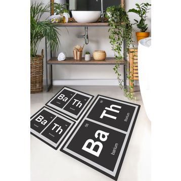 Chilai Home Barıum Thorıum Djt 3'lü Set Banyo Halısı