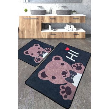 Chilai Home Bera Djt 2'li Set Yıkanabilir Kaymaz Taban Banyo Halısı