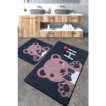 Chilai Home Bera Djt 2'li Set Yıkanabilir Kaymaz Taban Banyo Halısı