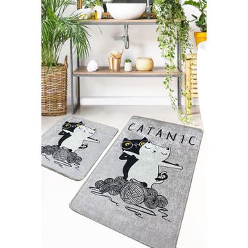 Chilai Home Catanic 2'li Set Djt Banyo Halısı