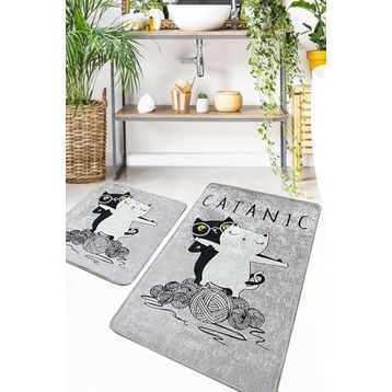 Chilai Home Catanic 2'li Set Djt Banyo Halısı