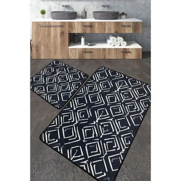 Chilai Home Cenero Djt 2'li Set Yıkanabilir Kaymaz Taban Banyo Halısı