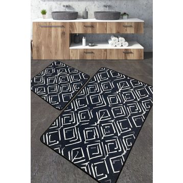 Chilai Home Cenero Djt 2'li Set Yıkanabilir Kaymaz Taban Banyo Halısı