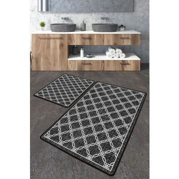 Chilai Home Chain Djt 2'li Set Banyo Paspası Kaymaz Tabanlı Banyo Halısı Klozet Takımı