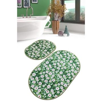 Chilai Home Cladant Djt 2'li Set Banyo Paspası Kaymaz Tabanlı Banyo Halısı Klozet Takımı