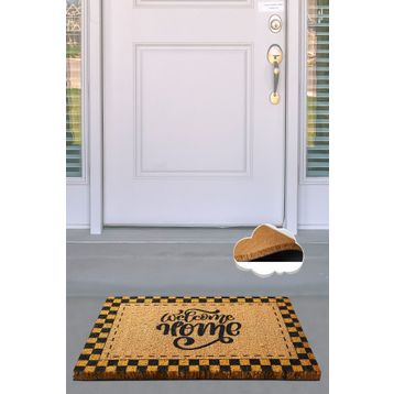 Chilai Home Coco Glamour Yellow Doğal Koko Kıl Kapı Önü Paspası