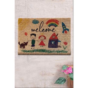 Chilai Home Coco Haggyo 40x60 cm Doğal Koko Kıl Kapı Önü Paspası