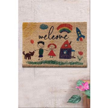Chilai Home Coco Haggyo 40x60 cm Doğal Koko Kıl Kapı Önü Paspası