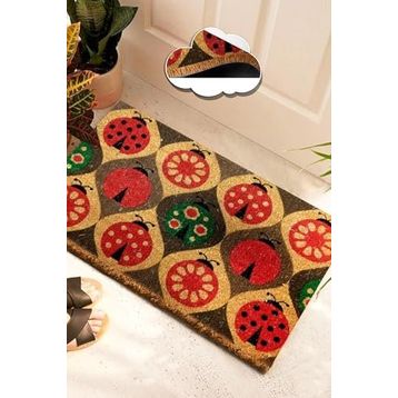 Chilai Home Coco Lady Bug Doğal Koko Kapı Önü Paspası
