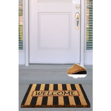 Chilai Home Coco Retta Black Doğal Koko Kıl Kapı Önü Paspası