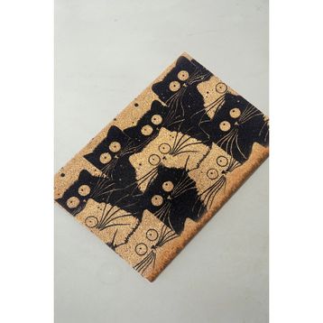 Chilai Home Coco White Cats 40x60 cm Doğal Koko Kıl Paspas