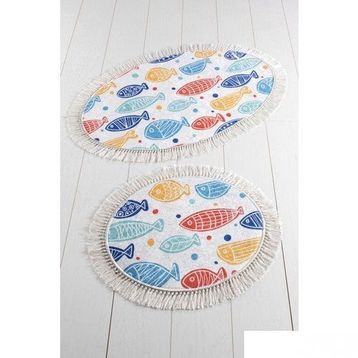 Chilai Home Fish Colourful Djt 2 Li Set Banyo Halısı