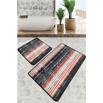 Chilai Home Flang Djt 2'li Set Yıkanabilir Kaymaz Taban Banyo Halısı