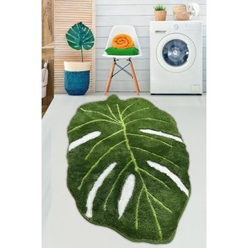 Chilai Home Frunze 80x120 cm Yıkanabilir Kaymaz Taban Banyo Halısı