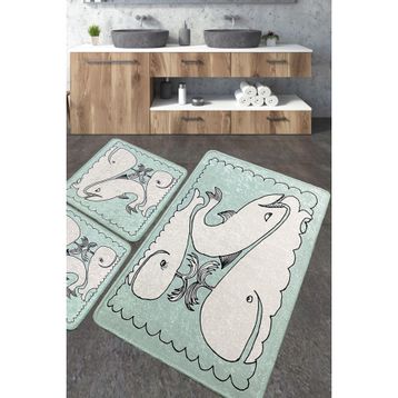 Chilai Home Helsinki Djt 3'lü Set Yıkanabilir Kaymaz Taban Banyo Halısı