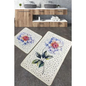 Chilai Home Jade Djt 2'li Set Yıkanabilir Kaymaz Taban Banyo Halısı