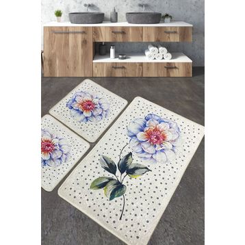 Chilai Home Jade Djt 3'lü Set Yıkanabilir Kaymaz Taban Banyo Halısı