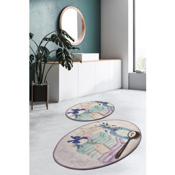 Chilai Home Lavanta Djt 2 Li Set Banyo Halısı