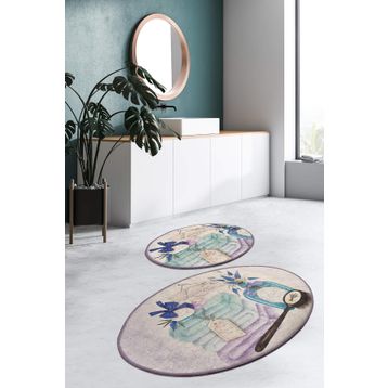Chilai Home Lavanta Djt 2 Li Set Banyo Halısı