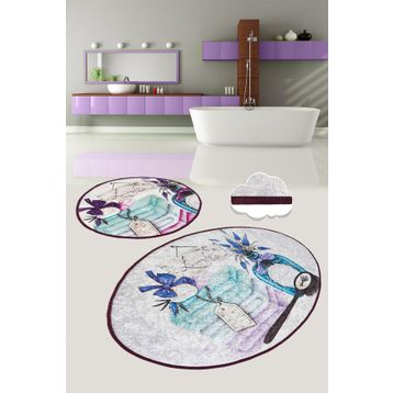Chilai Home Lavanta Djt 2 Li Set Banyo Halısı