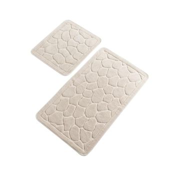 Chilai Home Lino Taş Cotton 2 Li Set Banyo Halısı