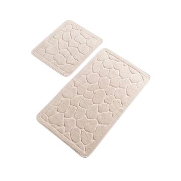Chilai Home Lino Taş Cotton 2 Li Set Banyo Halısı