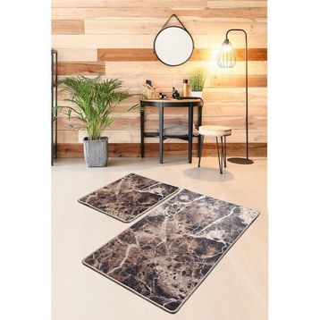 Chilai Home Mozaik Djt İkili Set Banyo Halısı