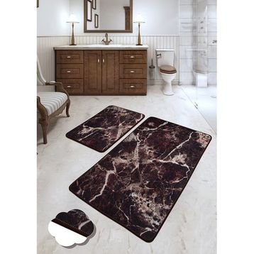 Chilai Home Mozaik Djt İkili Set Banyo Halısı