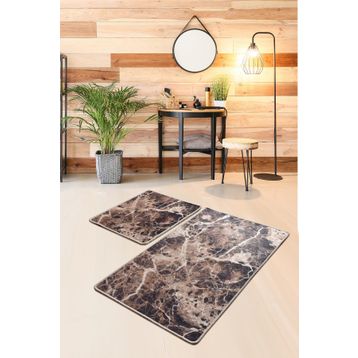Chilai Home Mozaik Djt İkili Set Banyo Halısı