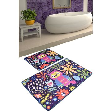 Chilai Home Owls Garden Djt 2'li Set Banyo Halısı Klozet Takımı